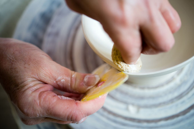 Ros Perton in her studio 2016